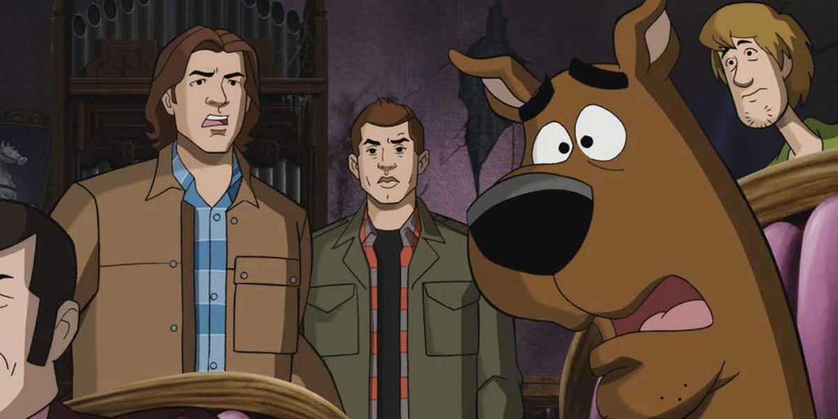 Sam and Dean Winchester with Scooby-Doo in crossover episode of Supernatural